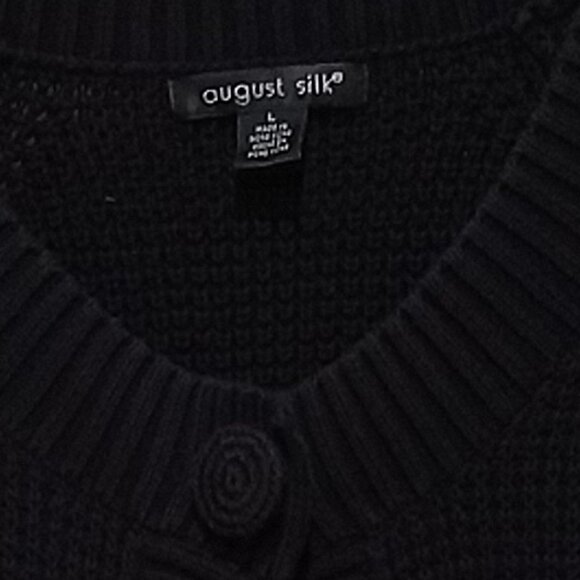 August Silk Women's Short Sleeves Black Cropped Blazer Large Perfect Condition - Picture 2 of 4